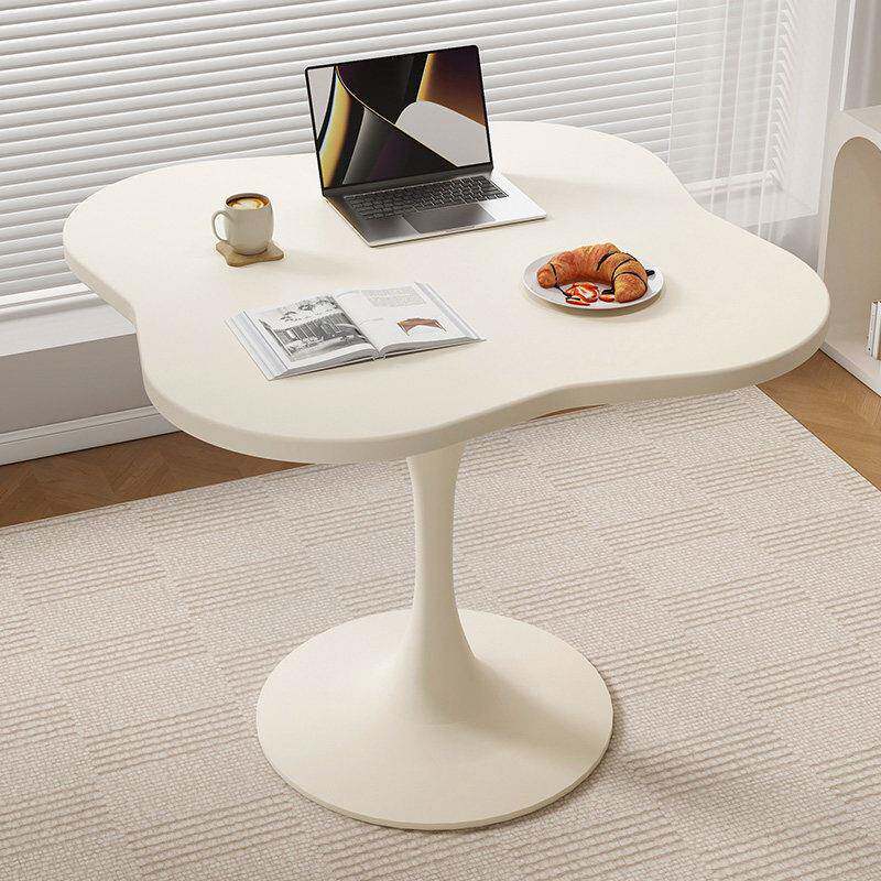 郁金香阳台白色休闲 奶茶咖啡桌洽谈桌椅组合家用圆形餐桌异形桌