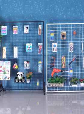 立式铁网架20587落地展移动网片超市丝铁网格网架会幼儿园饰品艺