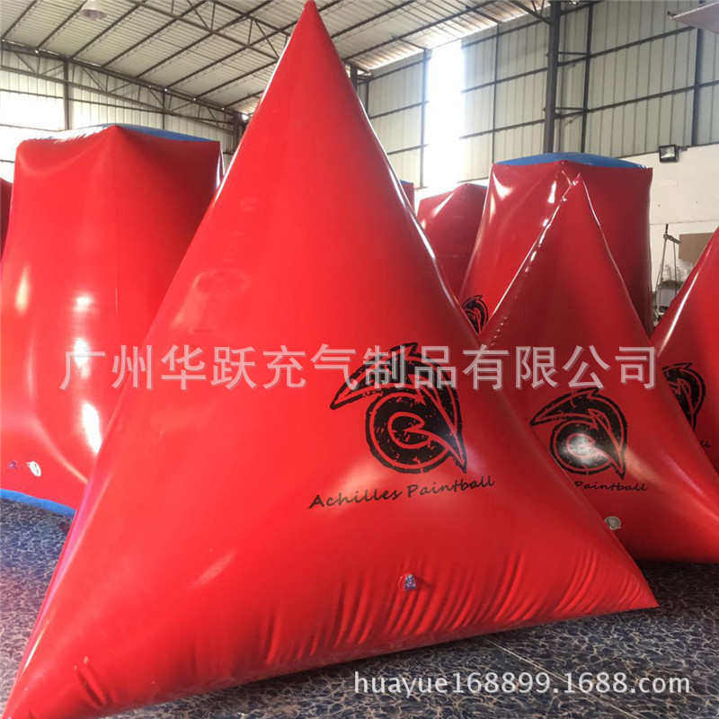 充气水上三角形浮标圆柱形浮标广告宣传模型水上漂浮物警示浮标