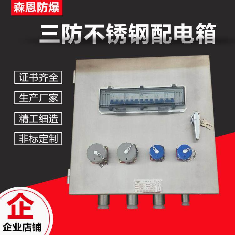 三防配电箱 防水防尘防腐 304户外不锈钢配电箱子 防爆检修箱