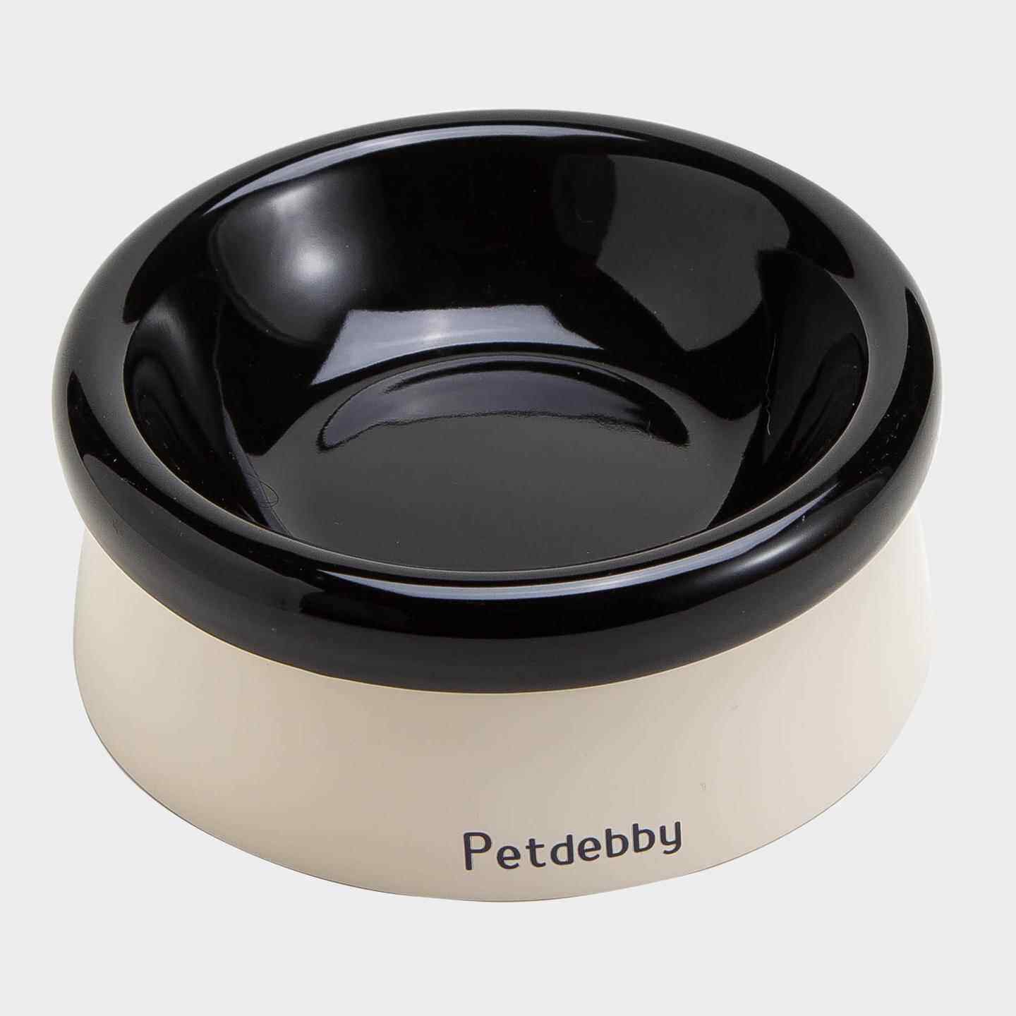 Petdebby宠物碗简单小猫碗大直径猫饮水碗猫食物碗高碗架防止倾覆