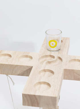 Ring Toss Game 木制投掷游戏 钩和射击梯射击互动游戏酒杯玩具