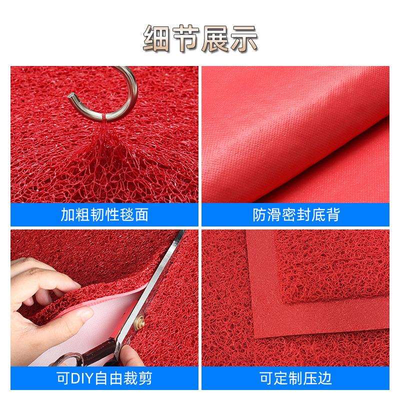 丝圈地3A开料垫地加厚大卷M长工厂现货入户门PC塑可料地毡裁剪V丝