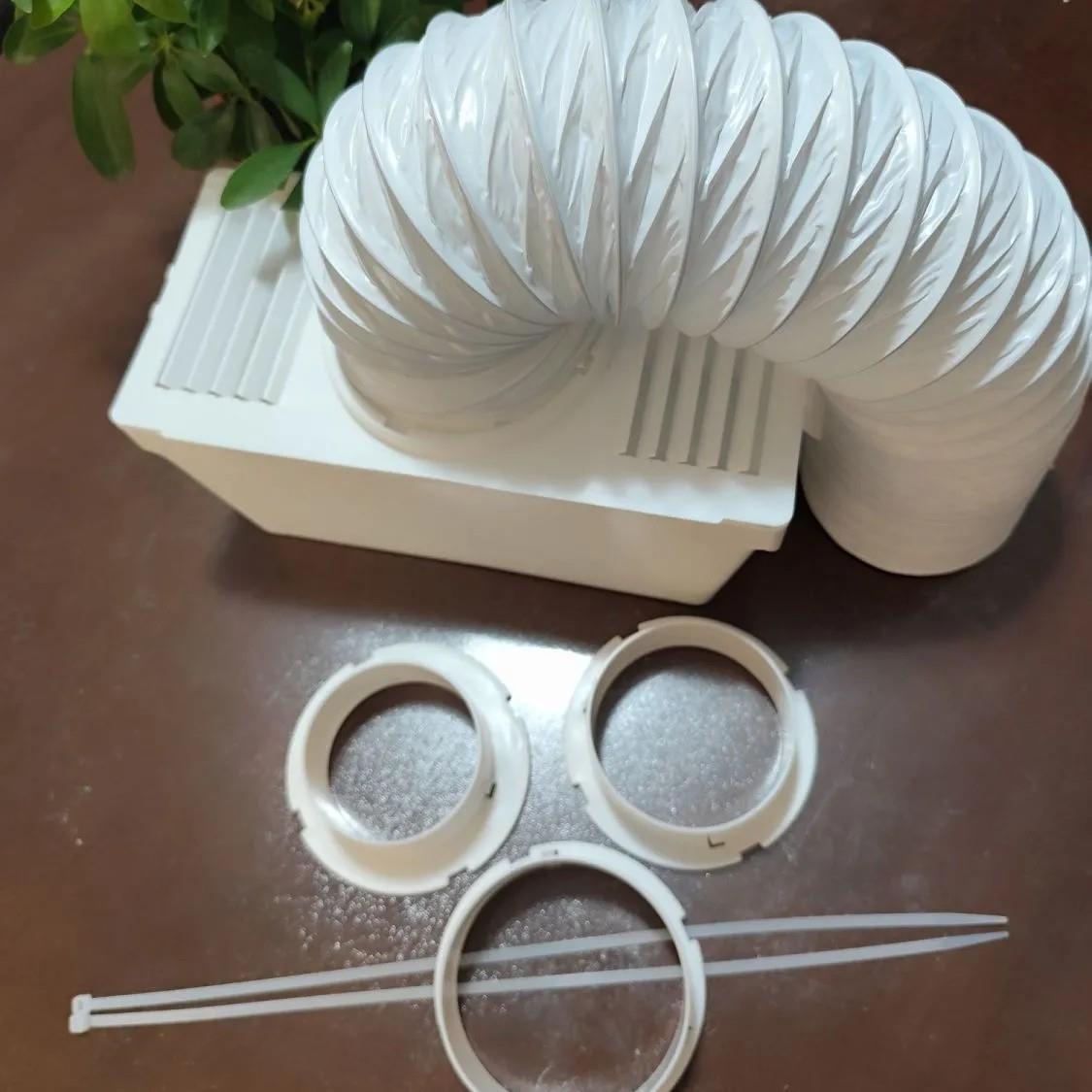 烘干衣机通用纯白风管盒子 新风系统干衣机排热风 通风软管盒子
