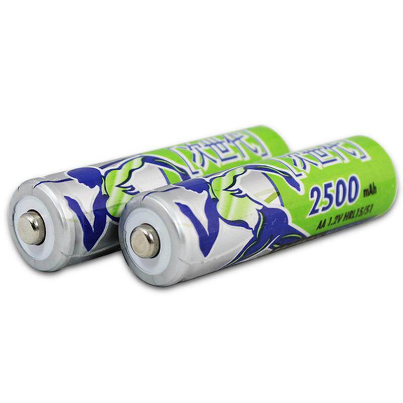 次世代 5号可充电电池 AA镍氢电池 2500mAh1.2V 万用表电池 2节装