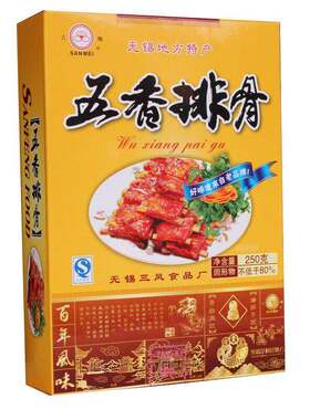 .无锡特产 无锡排骨酱排骨三梅风味排骨五香椒盐经典麻辣口味250