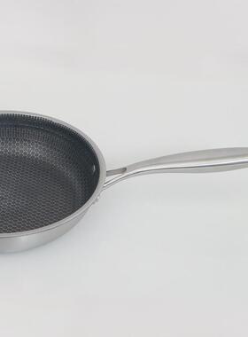厂家直供不锈钢炒锅蜂窝钢涂层不沾锅平底nonstick cookware