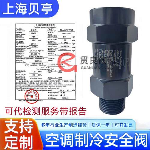 上海贝亭安全阀EB51FZ301GSFA-22C300C1空调制冷安全阀DN25