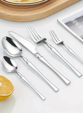 4/6/16/24pcs Silver stainless steel cutlery Steak knife and