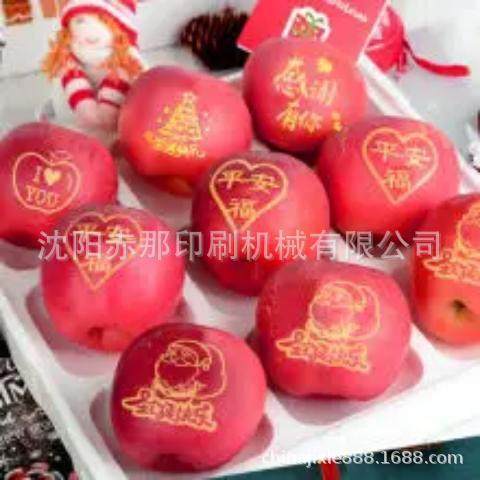 天津水果苹果印字机 水果上印字印图案印节日祝福移印机