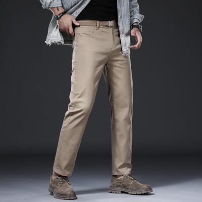 Mens Stretch Pants Comfortable Daily Wear Chinos With Modern