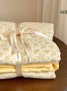 A类婴幼花儿棉双层纱四件套F87JMTJ9春夏碎床上母用纯品宿舍卡通