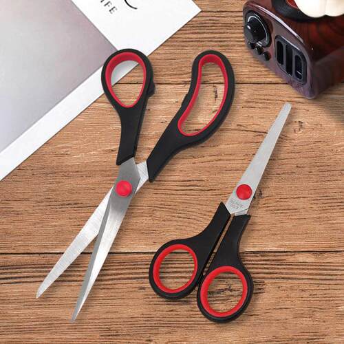 Household stainless steel material rubber and plastic scisso