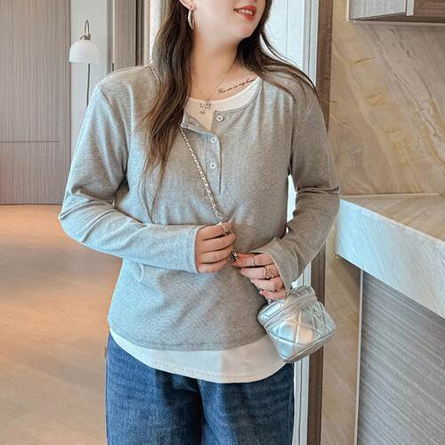 Large base shirt for women, inner layer, long sleeved top