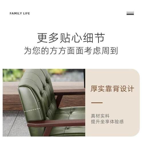 油蜡皮复古咖啡厅桌椅组合酒吧清吧实木小酒馆卡座奶茶店卡座沙发