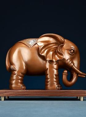 铜欣大祥 紫铜玄象摆件《财福办对象》客紫铜财富厅电视柜关公室