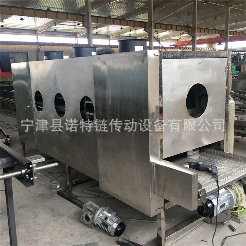 厂家直供塑料切粒机不锈钢网带输送机 风冷网链输送机180度转弯机