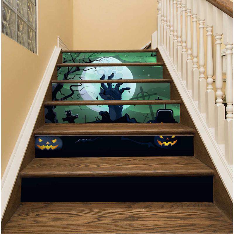 楼梯卧室墙贴仿立体lt055  真可移防贴贴纸客厅diy3d墙纸万圣节水