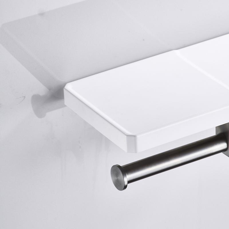 浴室机置物6086架304不钢纸卫生间双纸巾架卷架手托盘锈厨卫厕纸