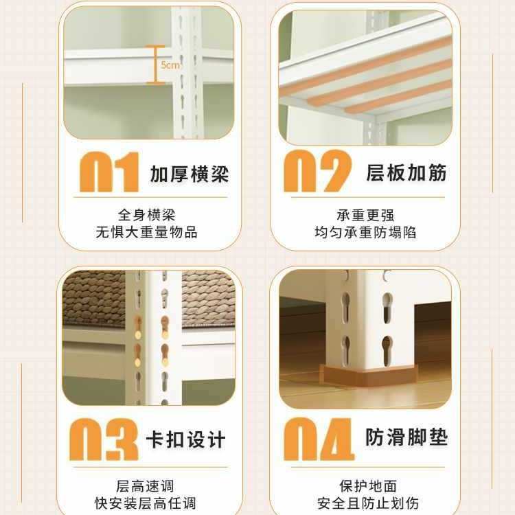 钢制货架超强承重置物架家用多层落地仓库储物架超市展示架铁架子