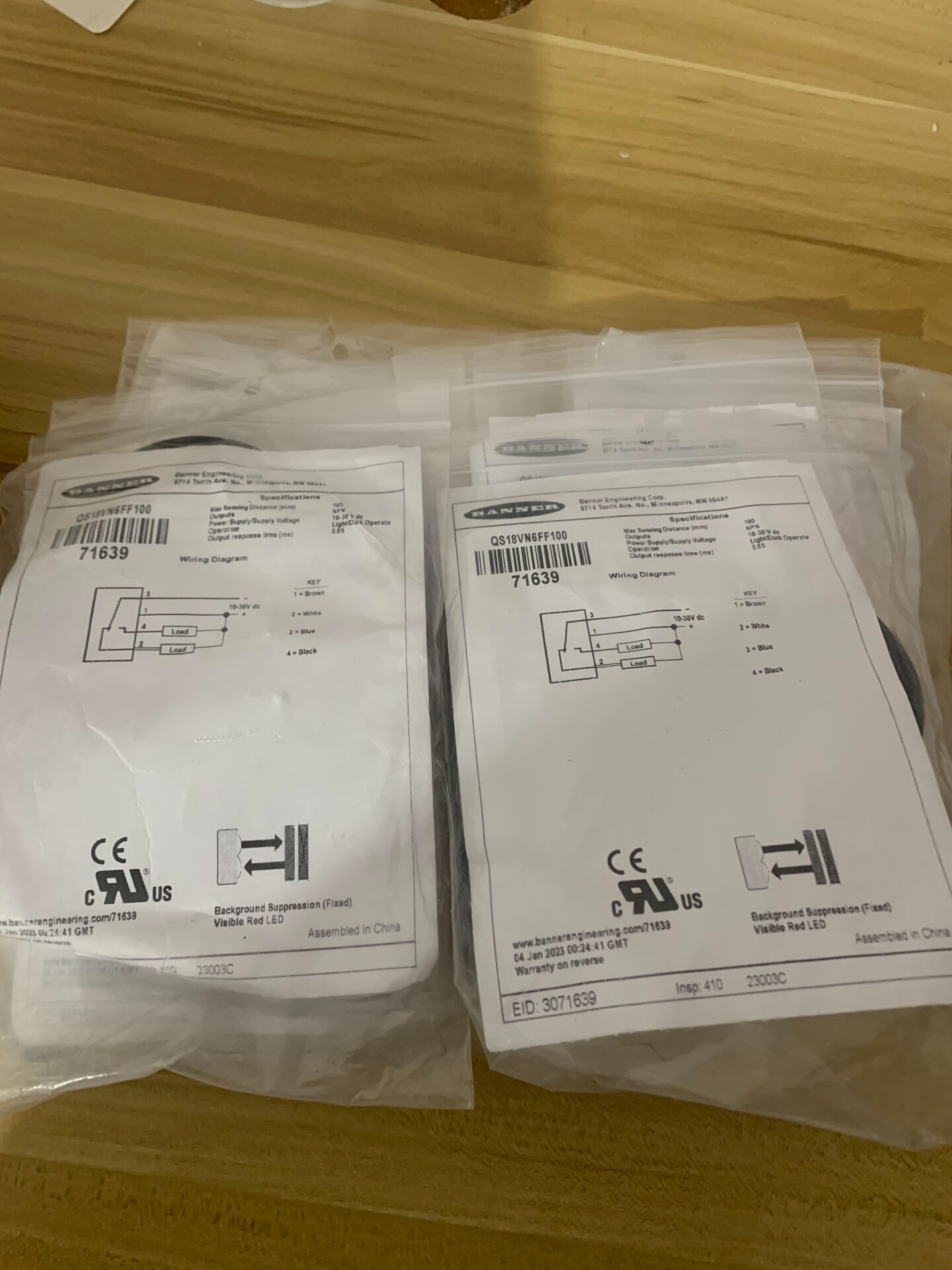 全新美国邦纳QS18VN6FF100货号71639实物拍摄！