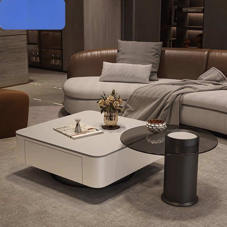 北欧新款岩板组合茶几客厅家用轻奢现代简约小户型高级感方形桌子