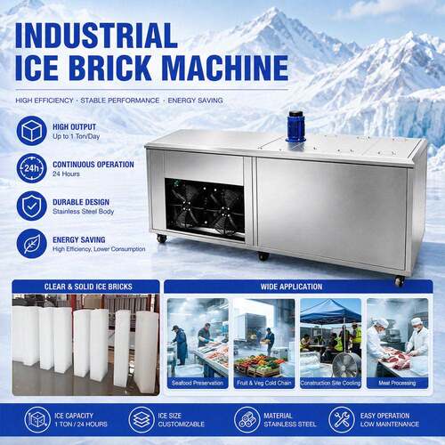 Commercial Ice Block Making Machine Large Capacity Ice Brick