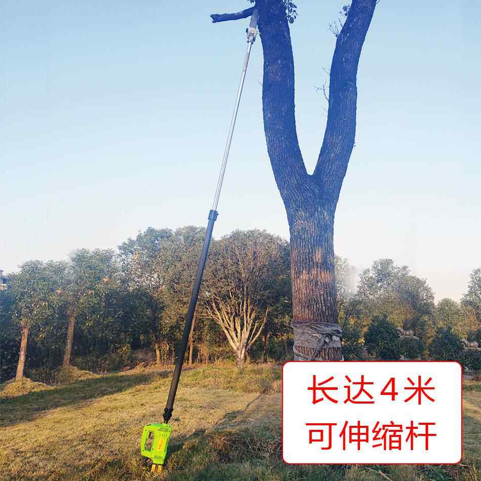 电动高枝锯锂电果树修枝剪长杆锯电链锯生产厂家便携园林专用