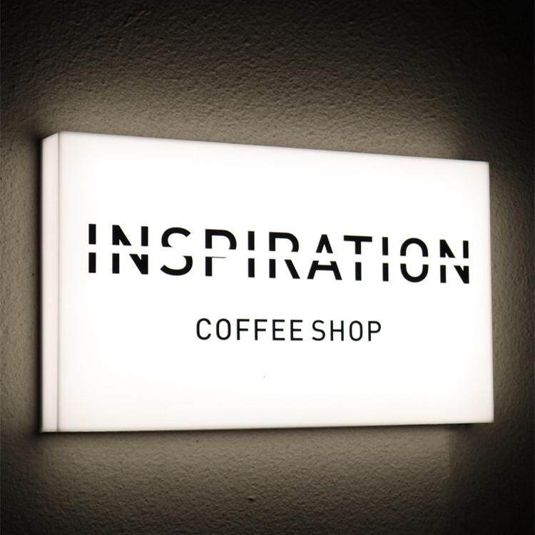 需定制压克力发光灯箱定制LED高档无边框创意挂墙式招牌室内户外