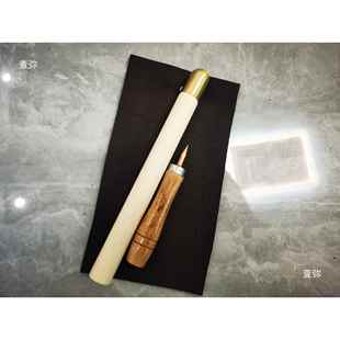 手工造件20mm打制石器工具器套装 敲击锤ABV黑曜石制铜作灌铅锤三