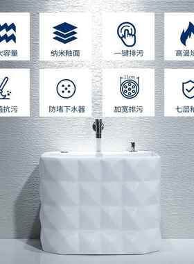 J&洗拖把池家用阳台卫生间地盆拖布池墩布池号槽池带龙头