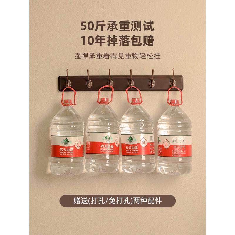 挂衣架墙上壁挂免打孔墙壁衣服挂钩入户玄关门后进门口实木衣新品