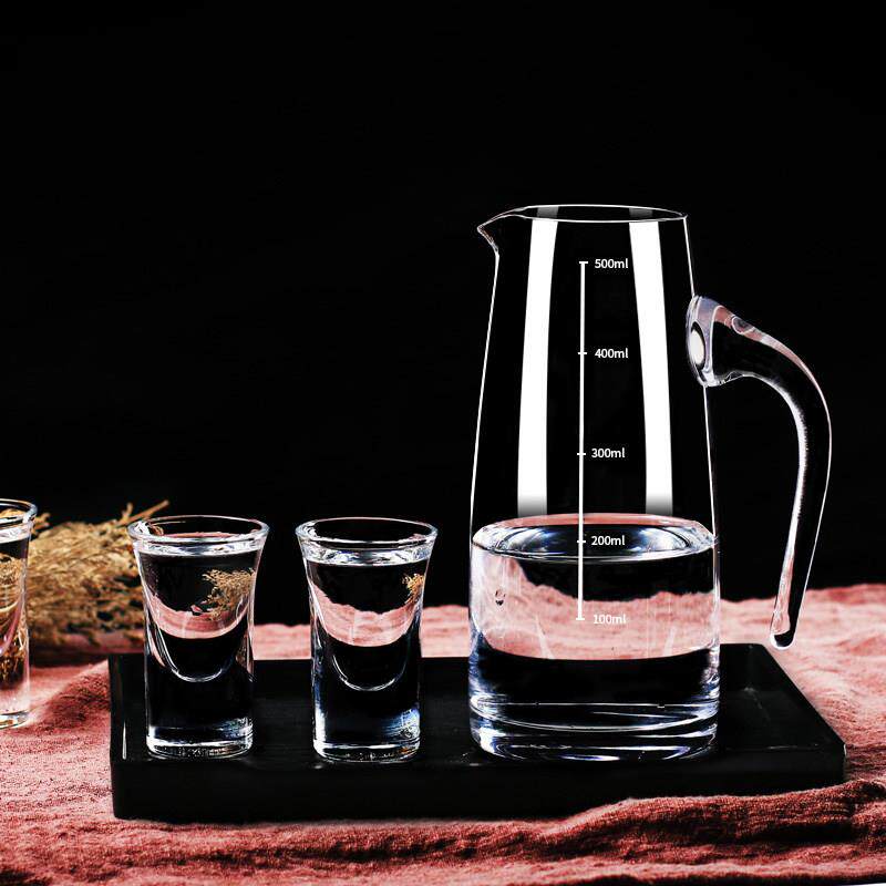 带刻白酒分酒器家用玻璃小店号酒白酒杯套装饭CSKFJ898用量器红酒