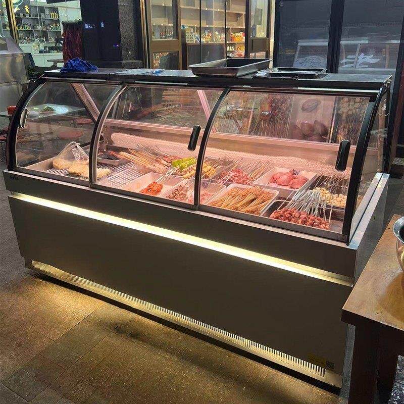 鸭脖冷藏展示柜保鲜卤菜凉菜烧烤串串商用冷冻双温熟食直冷点菜柜