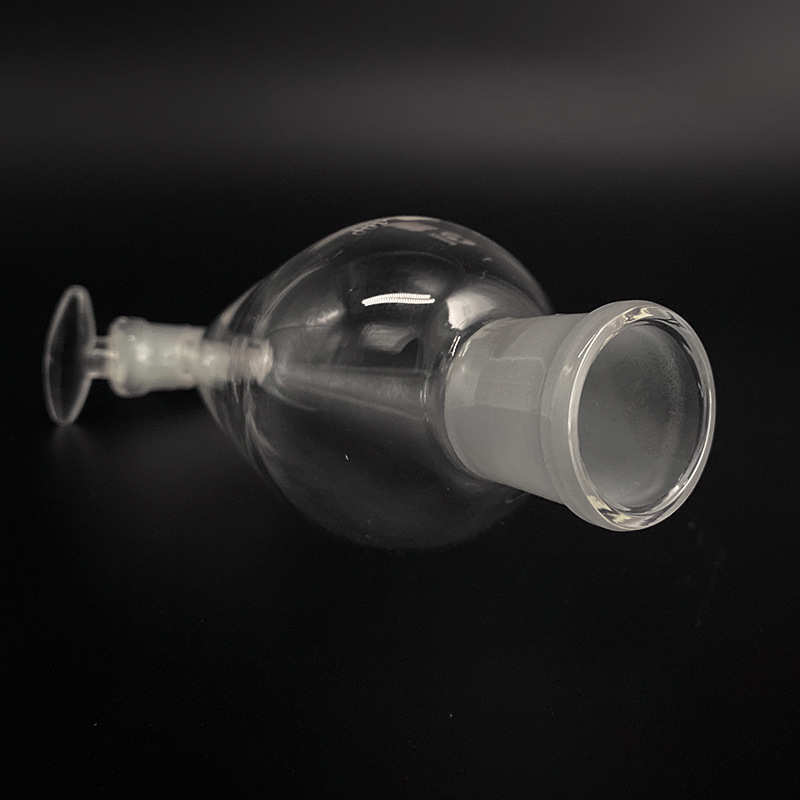 厂家批发四氟锥分漏斗玻璃梨形分液漏斗150ml/250ml/500ml多规格