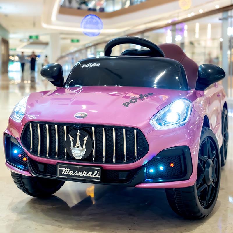 高档玛莎蒂宝儿童电动拉车四轮带遥控宝汽电车男女玩具车可坐人充