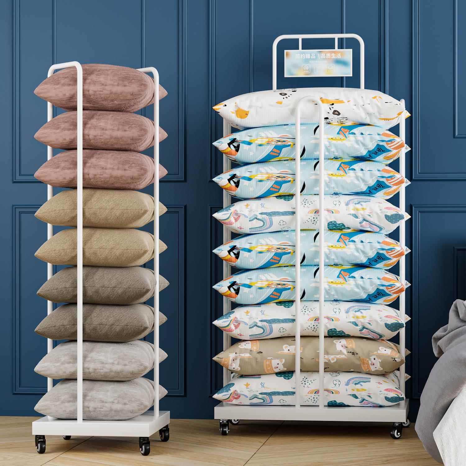 子坐垫家架销可移动枕头枕芯JXC纺储存陈架列促展示架白色蒲团抱