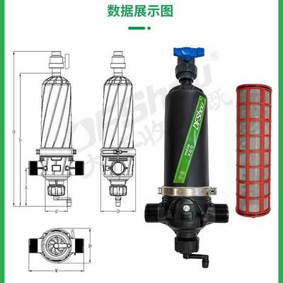手摇网式过滤RCJ工效器固液分离塑料农业灌溉节水具有过水滤中杂