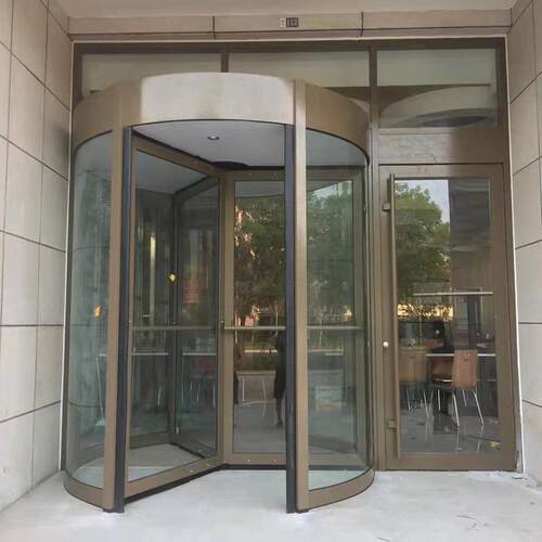 全自动酒店大厦三翼两翼旋转门不锈钢玻璃电动旋转门工程承接