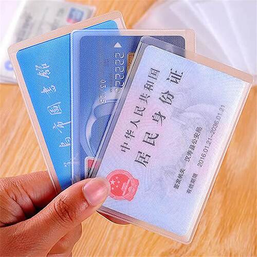 Clear Frosted ID Card Holder, Card Wallet, Identity Card Sle