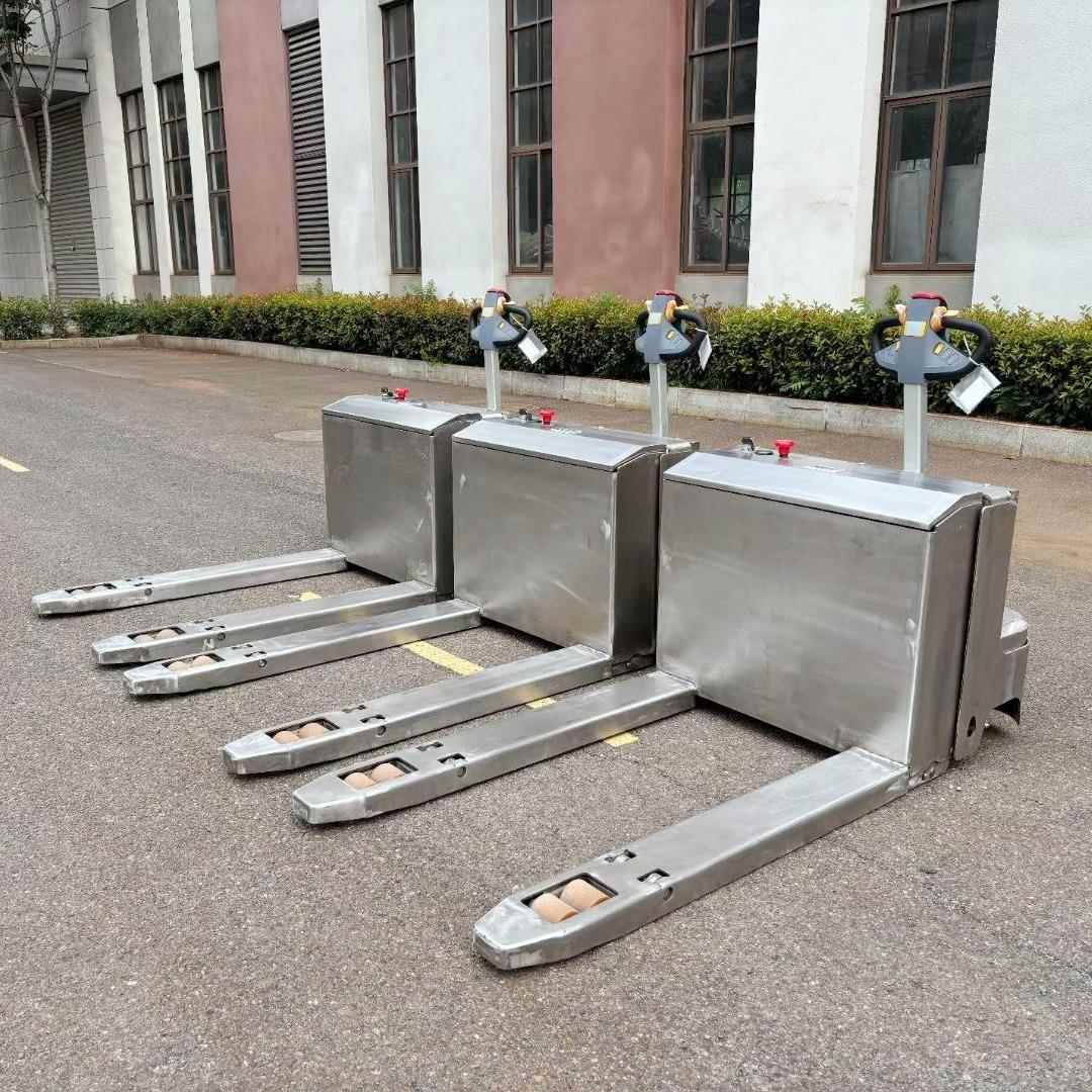 普尔夫304 不锈钢电动托盘搬运车防锈冷库冻库手动液压镀锌叉车