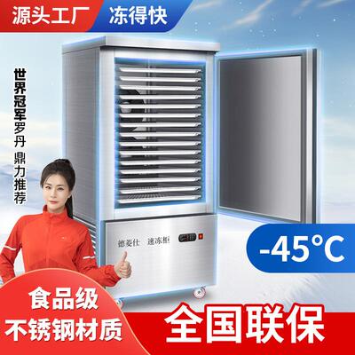 德菱仕速冻冷柜商用零下45度80度急冻插盘冰箱包子饺子海参速冻机