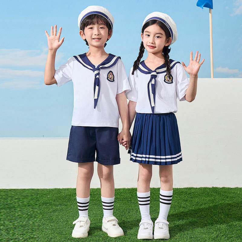 幼儿园园服夏季海军风小学生英伦风班服六一表演演出服服毕业照服