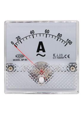 指针式交流电流表BP-80 AC100/5A 方形电流仪表精密工业级