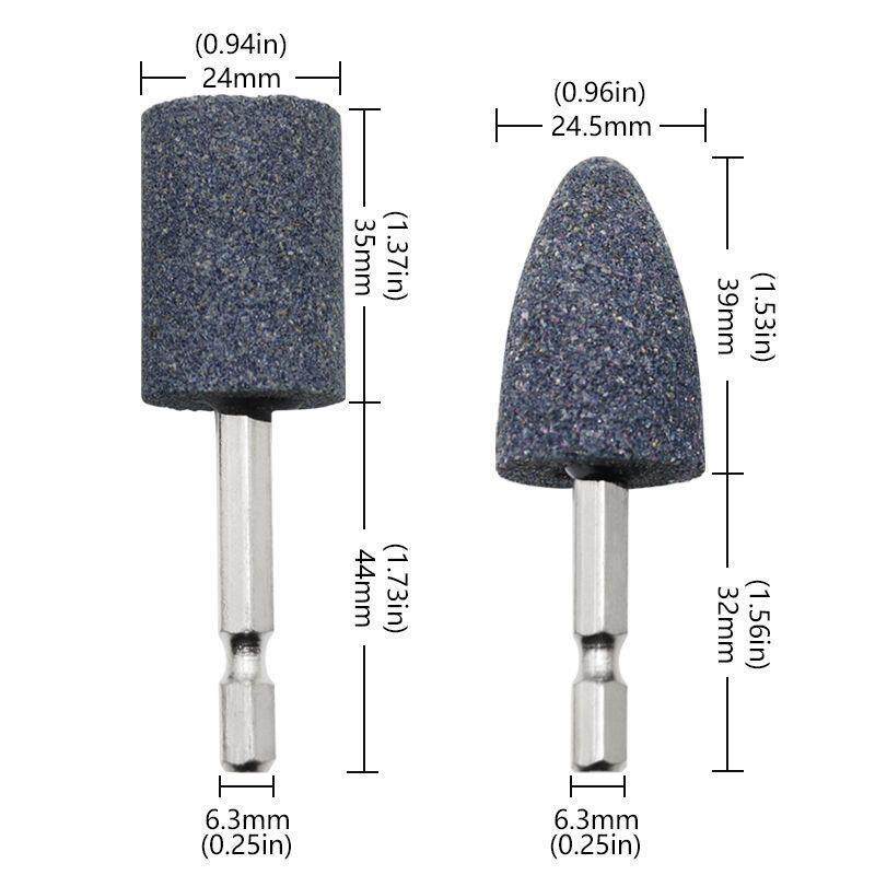 Hexagonal shank brown fused alumina grinding head, sanding w - 实物图