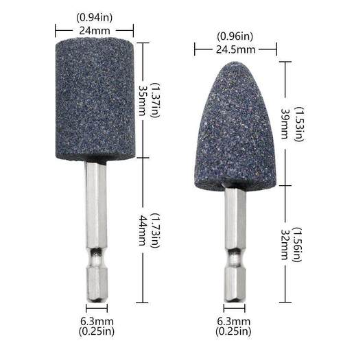 Hexagonal shank brown fused alumina grinding head, sanding w