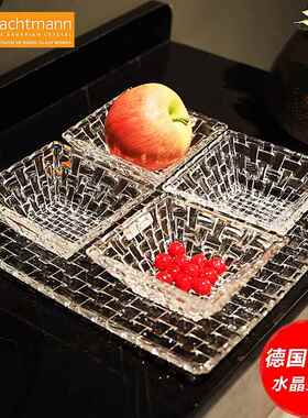 高档德国Nachman进口水晶t玻璃水果n盘沙拉盘干果碗果斗碗零食果5