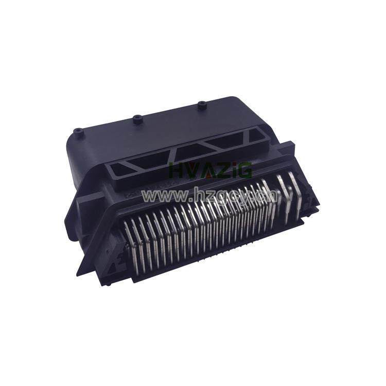 2301335-1国产TYCO 94针汽车PCB弯针座卧式插头ECU线束接板连接器