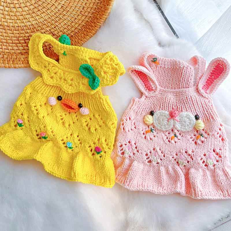狗狗早春毛衣幼犬宠物动物连衣裙猫咪编织毛线手工钩织diy材料包