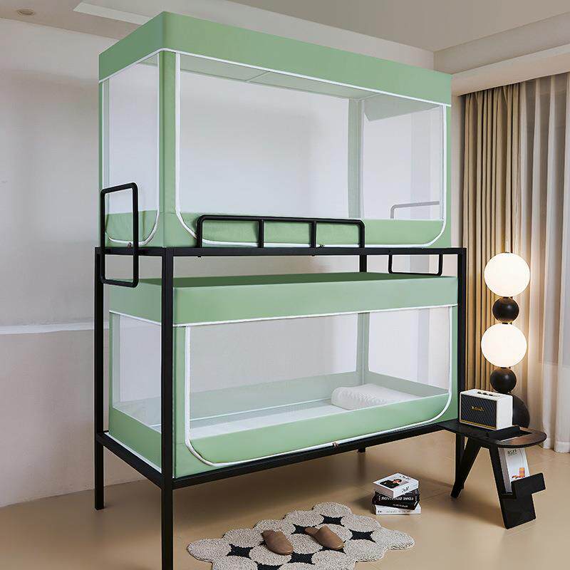 学生宿舍蚊帐上米下铺692008通用门拉链体式三开蚊帐一8床防蚊防